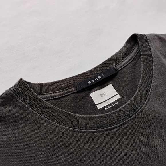 Men's KSUBI "EXILE" Dreamstate T-shirt Dark Grey & Green Crewneck Designer Tee - Picture 6 of 16